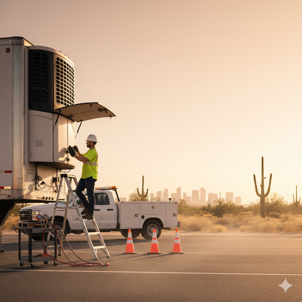 Mobile diesel mechanic providing emergency roadside assistance